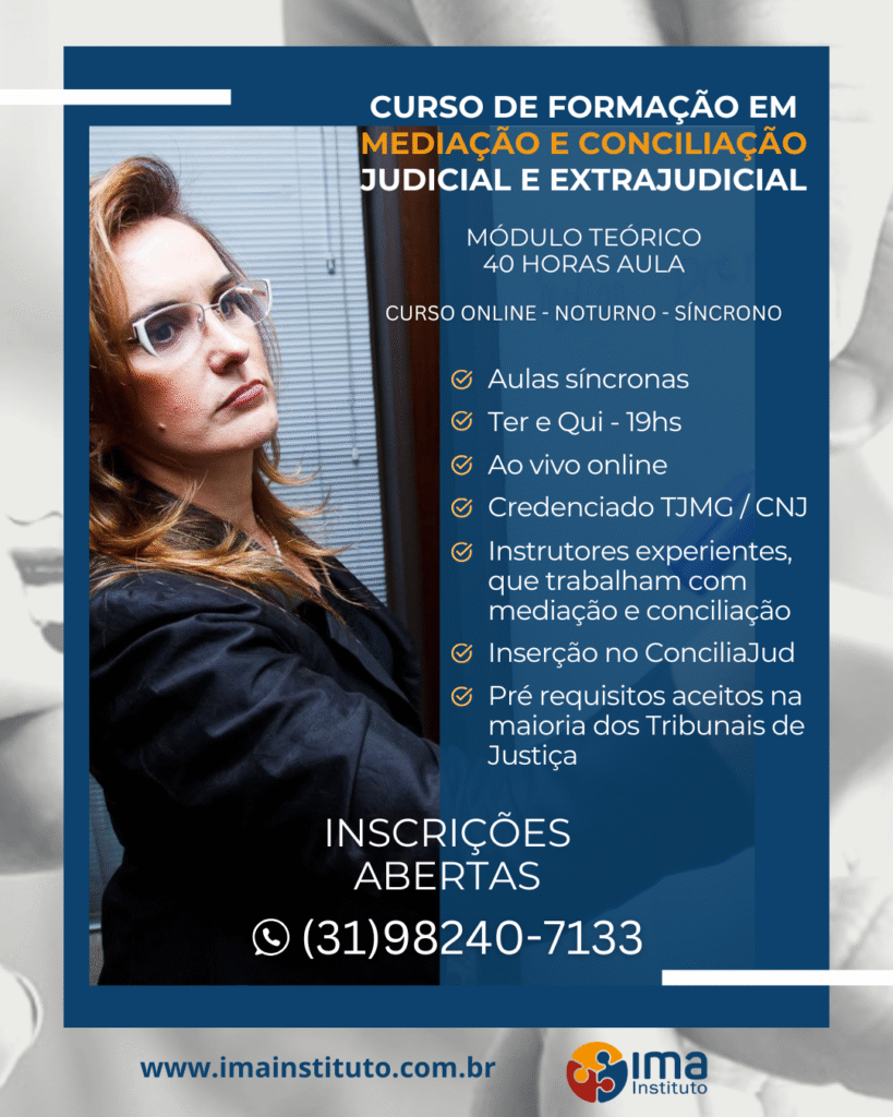 Curso de Formação em Mediação e Conciliação Judicial e Extrajudicial ...